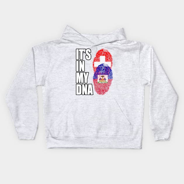 Switzerland And Haitian Mix DNA Heritage Kids Hoodie by Just Rep It!!